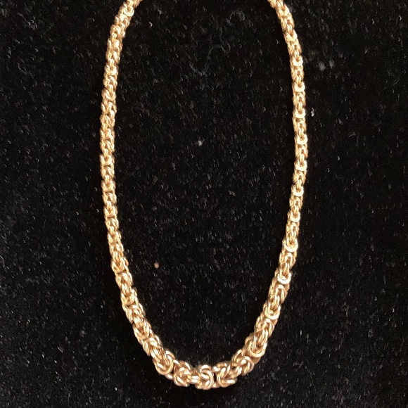 Veronese 18K Bonded Sterling Fancy Byzantine Necklace/18 Inches/NEW IN BOX! - Picture 1 of 6